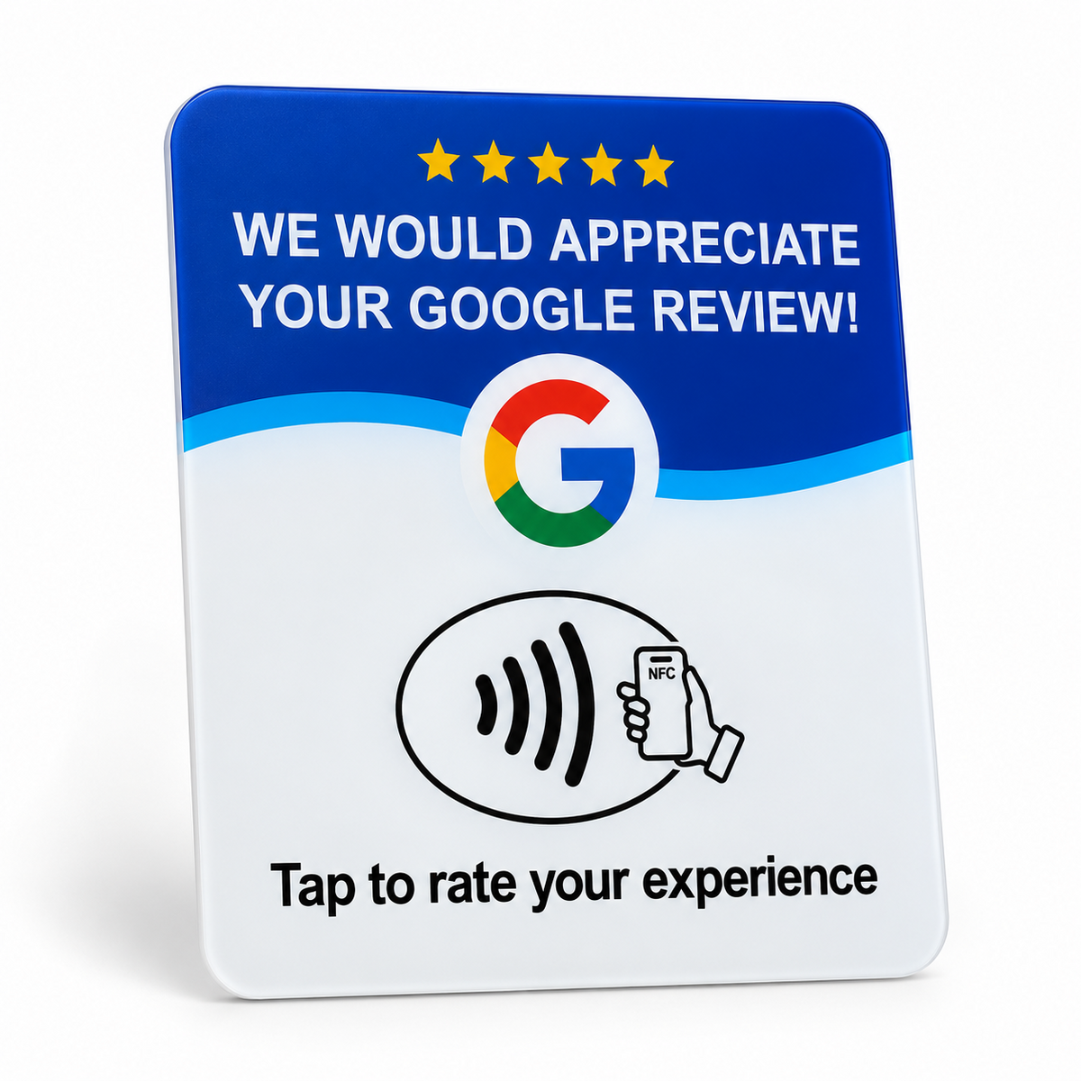 Acrylic Google Review NFC table sticker