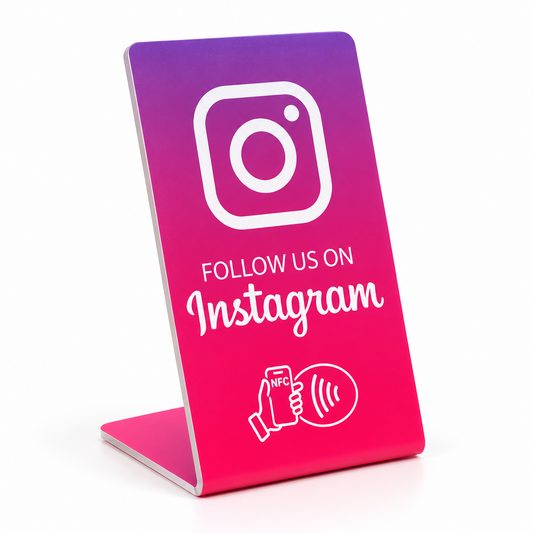 Instagram follow NFC tabletop stand