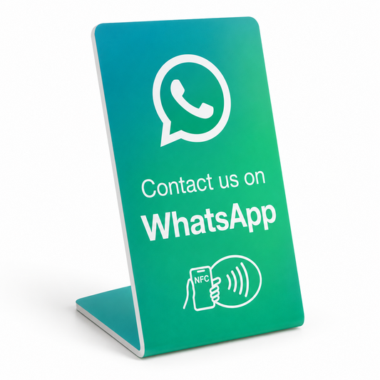 WhatsApp contact NFC tabletop stand